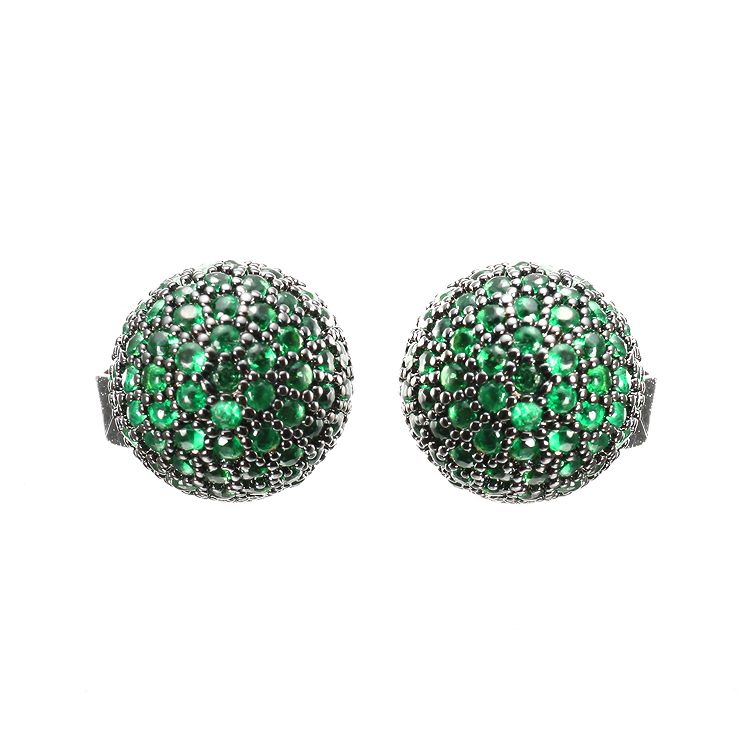Most popular Ball shaped Earring Stud with high quality Emerald Spinel