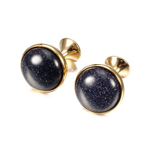 High Quality Standard Blue Stand Stone Shirt Cuff links for Mens Jewelry